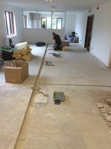 Office move - got a concrete floor - not a problem for our team